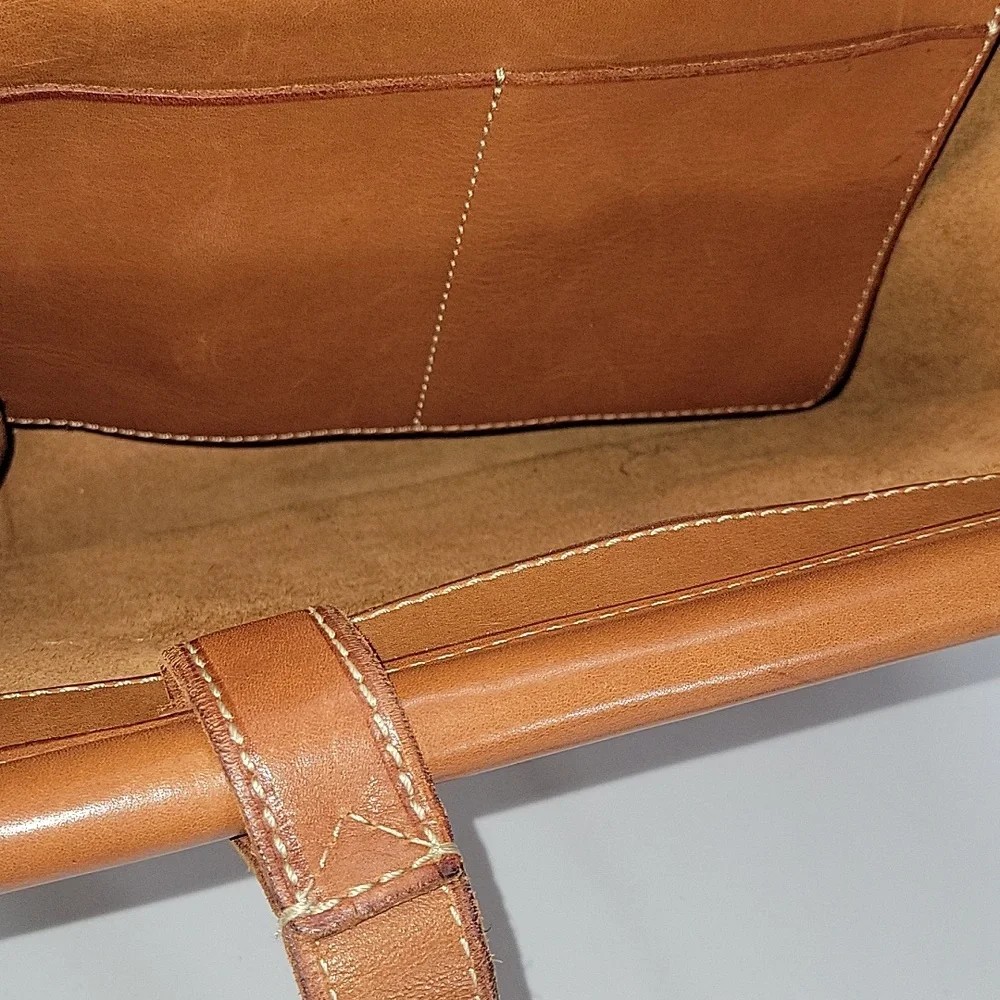 Fossil Chestnut Brown Leather Shoulder Bag Tote